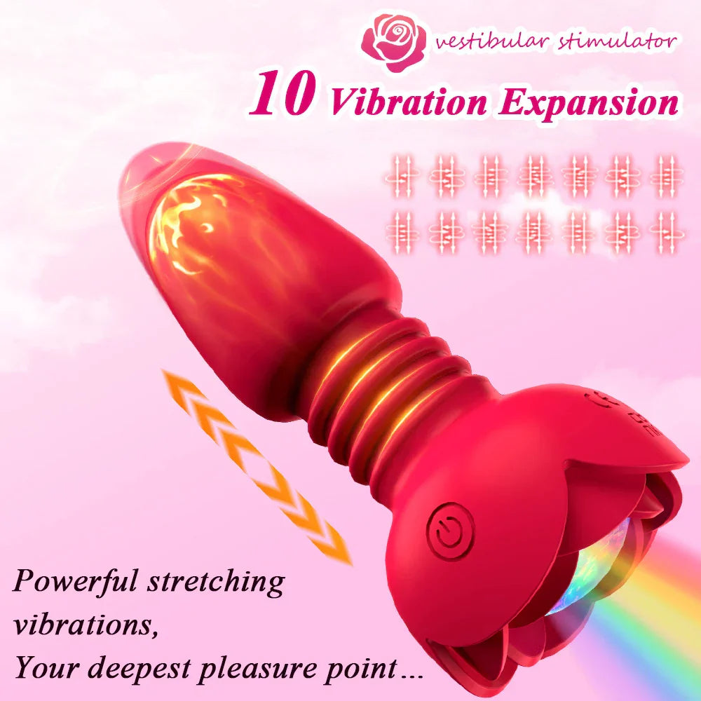 ของเล่นทางเพศสำหรับผู้ชายเกย์, จุกเสียบทวารเทเลสโคปิกแบบสั่น, จุกเสียบก้น, ดิลโด้สั่น, เครื่องนวดต่อมลูกหมากแบบไร้สาย, เครื่องสำเร็จความใคร่ช่องคลอด