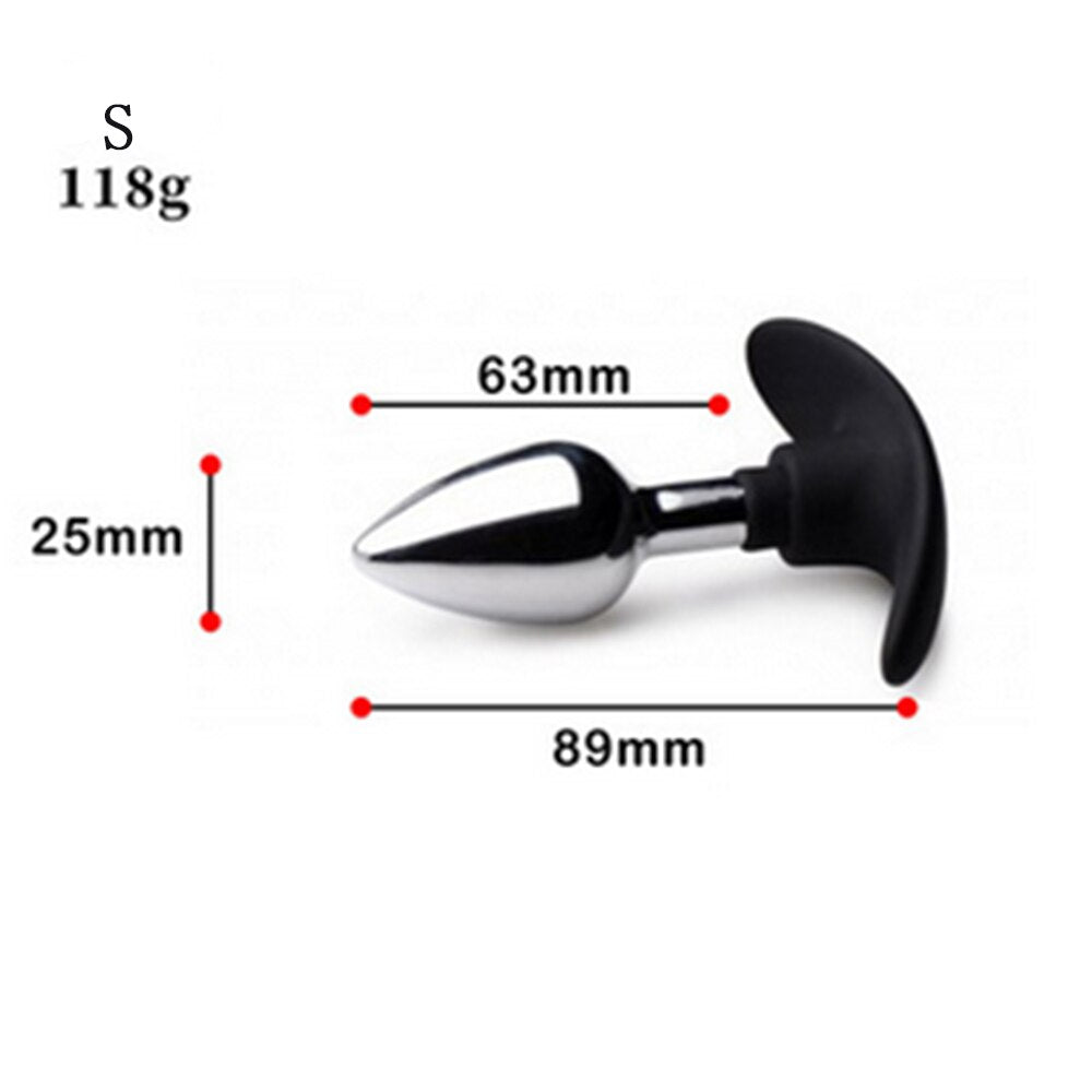 VETIRY Stainless Steel Butt Plug Anal Massager Spiral Beads Stimulation Thread Anal Plug Anus Sex Toy for Women Men SM Products