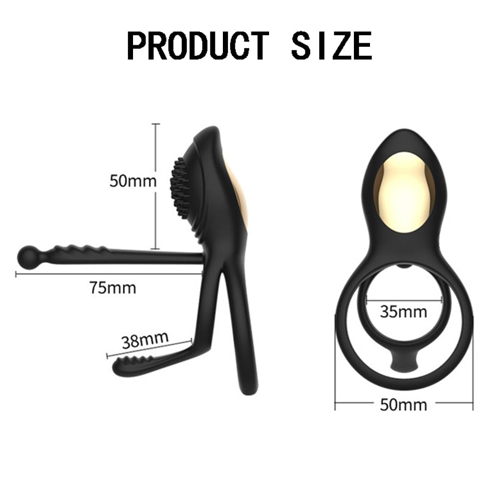 รีโมทคอนโทรลไร้สายอวัยวะเพศชายแหวน Vibratior Delay Ejaculation Vibrating Cockring กระตุ้น Clitoris เซ็กซ์ทอยสำหรับชายคู่