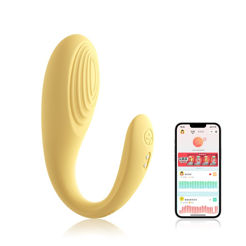 ไวเลส บลูทูธ G-Spot ดิลโด้ไวเบรเตอร์สำหรับผู้หญิง ควบคุมด้วยแอปจากระยะไกล ไข่สั่นแบบสวมใส่ ของเล่นทางเพศสำหรับผู้ใหญ่สำหรับผู้หญิง