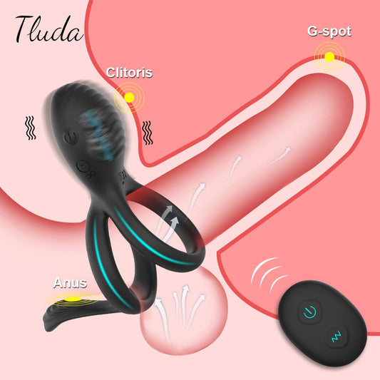 Wireless Couple Ring Sex Toys for Mens Penis Cock Vibrator Ring Cockring Retardant Ejaculation Delay Remote Control