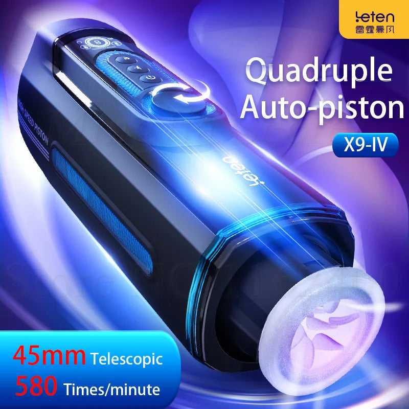 เครื่องสำเร็จความใคร่ X9-IV leten สำหรับผู้ชายเกย์เครื่องสั่นด้วยความร้อนความเร็วสูงเซ็กซ์ทอยผู้ใหญ่