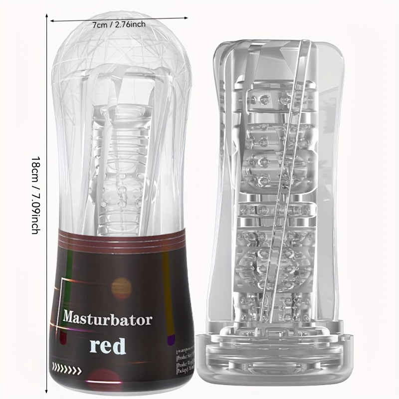 Transparent Crystal Masturbation Cup Male Use Masturbation Penis Exerciser Adult Supplies