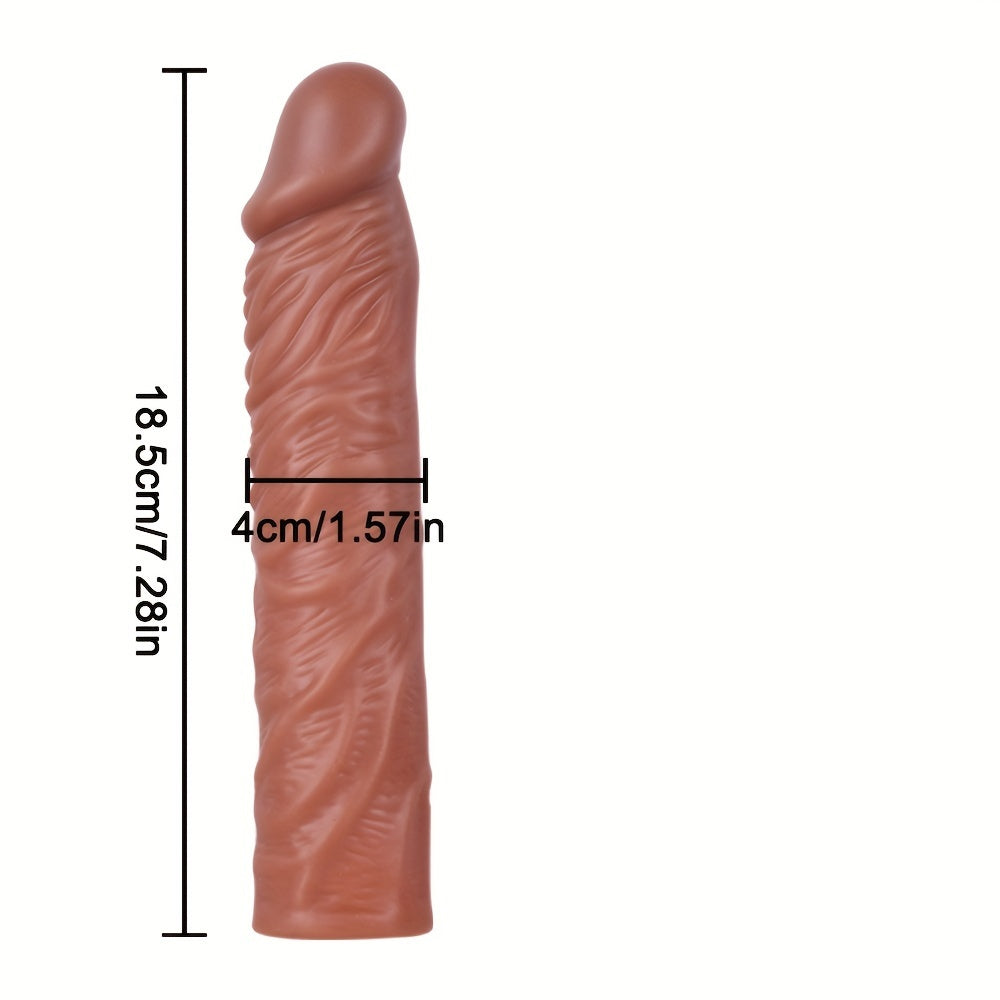 Wearable Dildo Cover Simulated Penis Cover Long Sex Toy Wolf Tooth Cover Single Mouth Long