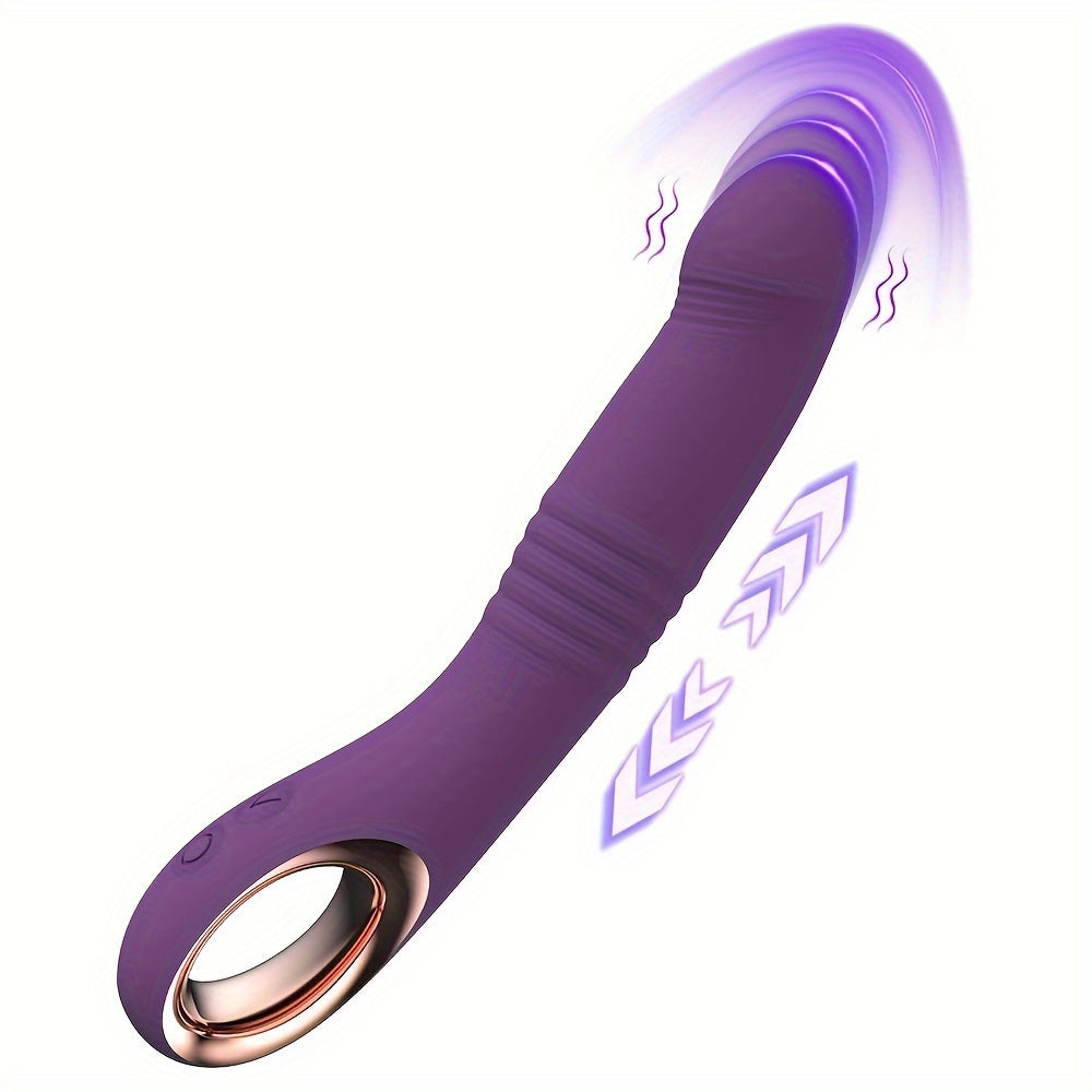 USB Rechargeable Dual Function Adult Toy: 10 Vibration and Stimulation Modes. Realistic Silicone Design. Suitable for Female and Couples