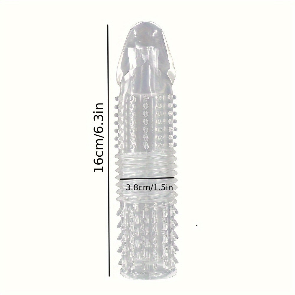 ของเล่นทางเพศสำหรับผู้ใหญ่ชายแบบคริสตัล ปลอกสวมอวัยวะเพศชาย ปลอกเพิ่มขนาดอวัยวะเพศชาย นำกลับมาใช้ใหม่ได้ ช่วยชะลอการหลั่ง เพิ่มความสนุกและความตื่นเต้นสำหรับชาย หญิง และคู่รัก