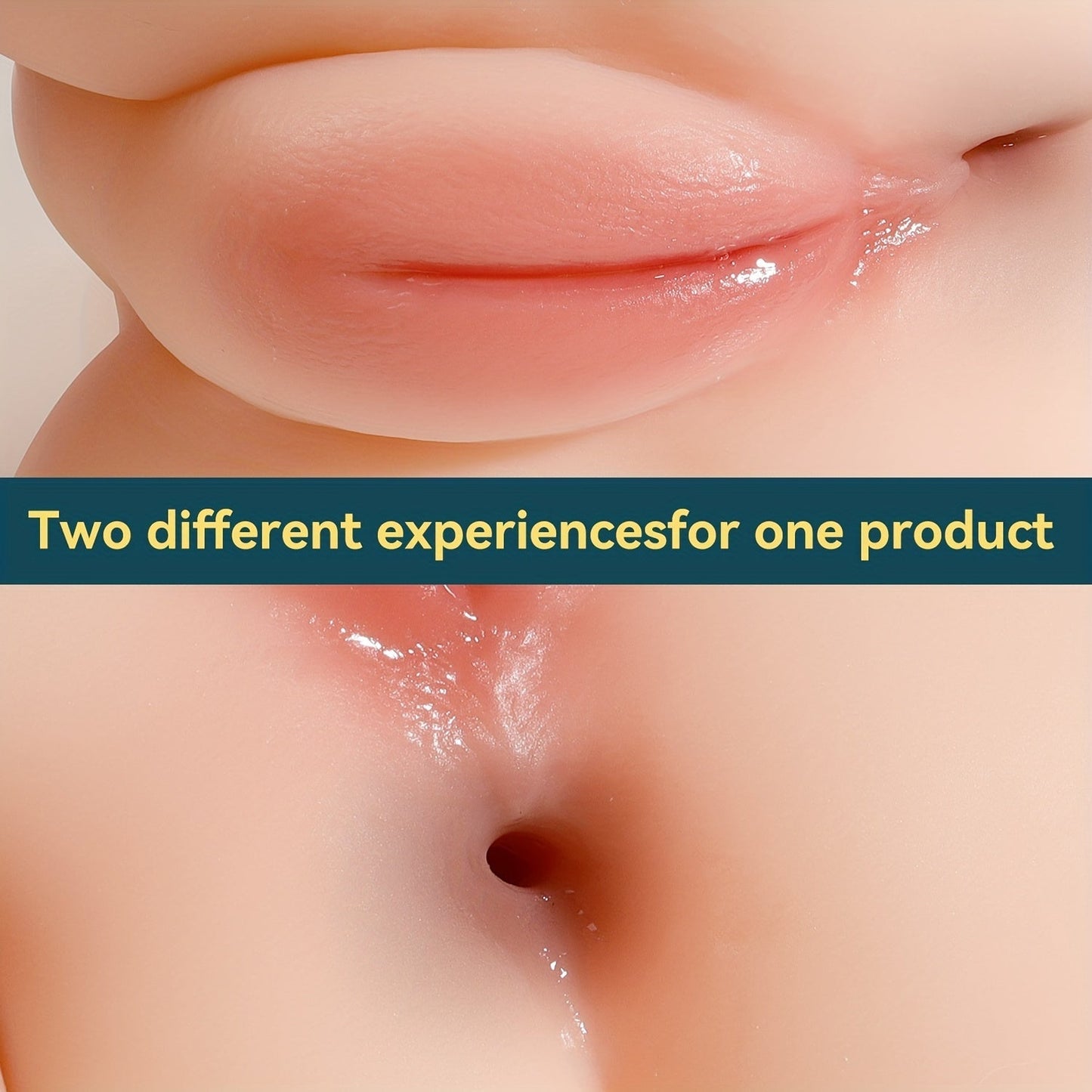 Realistic 1.8kg Male Anus Self-Pleasure Toy: TPE Material. 3D Textured Channels. 7.28 Length. 3.33 Width. No Battery Required